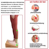 Kuitstretcher in 2-delige set, antislip kurk, kuitstrekker, kniewig, beenstrekker, yogablokken, voetsteun, kniebeschermers voor rekken spieren en fascia, flexibel board mobilisatiewig voor