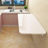 uyoyous Wandklaptafel van hout, 60 x 40 cm, klaptafel, wandtafel, ruimtebesparend drijvend bureau, keukentafel, kindermeubels, laptoptafel, eettafel