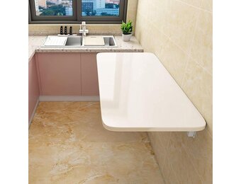 uyoyous Wandklaptafel van hout, 60 x 40 cm, klaptafel, wandtafel, ruimtebesparend drijvend bureau, keukentafel, kindermeubels, laptoptafel, eettafel