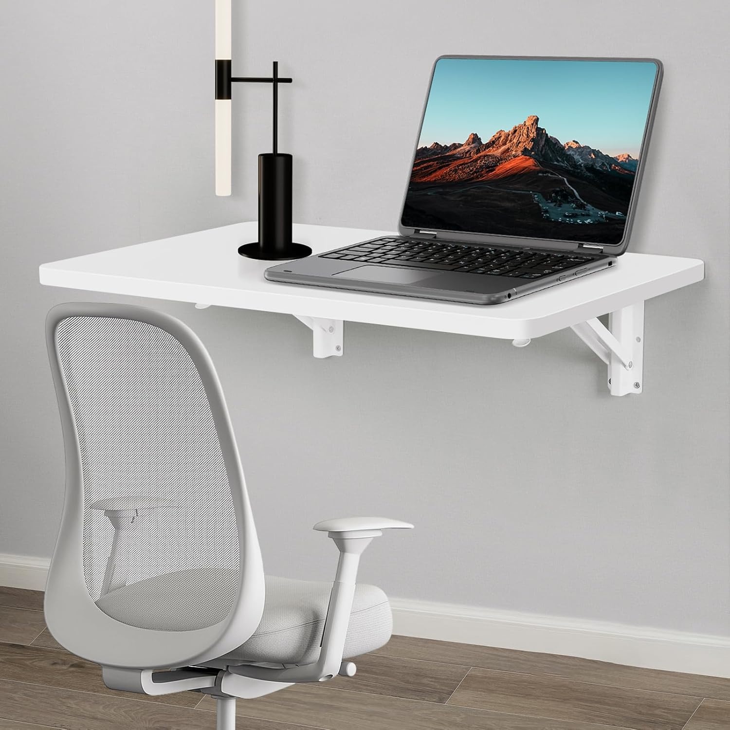 uyoyous Wandklaptafel van hout, 60 x 40 cm, klaptafel, wandtafel, ruimtebesparend drijvend bureau, keukentafel, kindermeubels, laptoptafel, eettafel