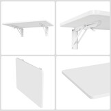 uyoyous Wandklaptafel van hout, 60 x 40 cm, klaptafel, wandtafel, ruimtebesparend drijvend bureau, keukentafel, kindermeubels, laptoptafel, eettafel