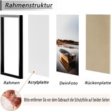 Fotolijst 40 x 60 cm, set van 3, zwarte fotolijst, 60 x 40 cm, frame 40 x 60 cm, ideaal voor foto's, afbeeldingen en posters.