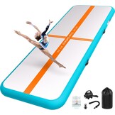 Turnmat Gymnastiekmat 2/3/4/5/6m met Elektrische Pomp 600W, Dikte 10/15cm