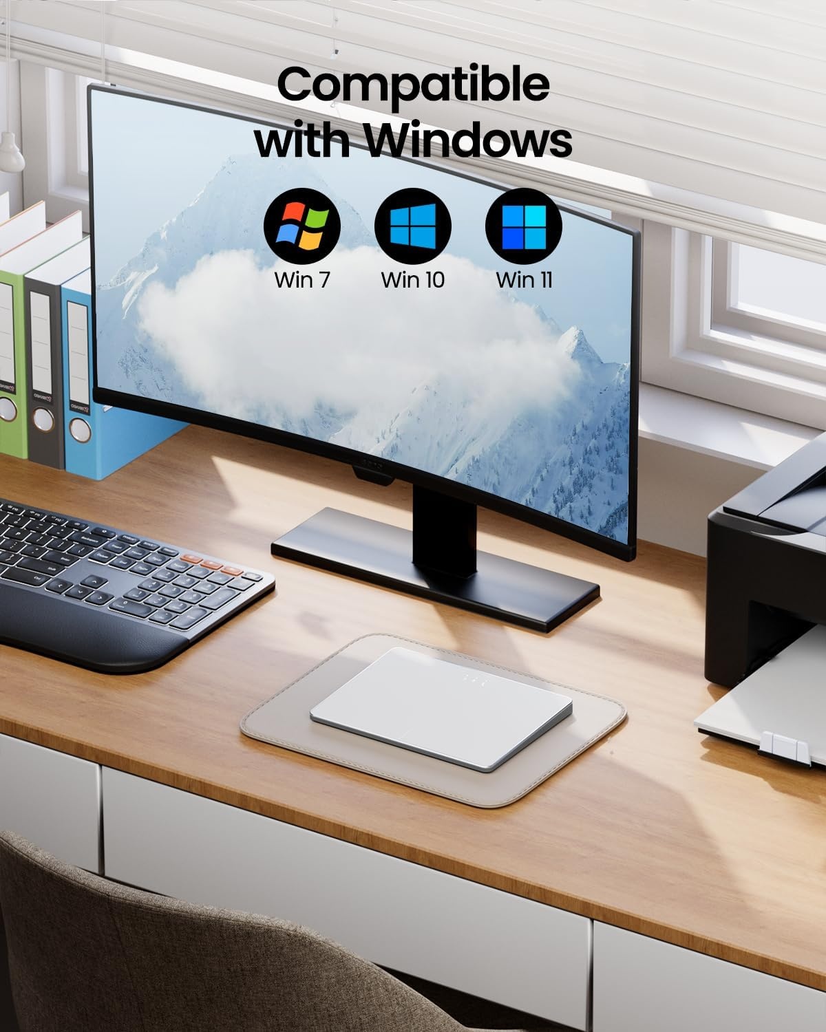 ProtoArc T1 Plus Touchpad: Bluetooth, multi-touch-oppervlak, oplaadbaar, zeer nauwkeurig, draagbaar, trackpad voor Windows 11/10/7 PC, laptop, notebook, desktop, computer - wit