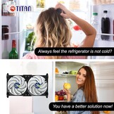 TITAN TTC SC22 Koelkastventilator, nu met geïntegreerde gelijkrichter (120mm(V2+))