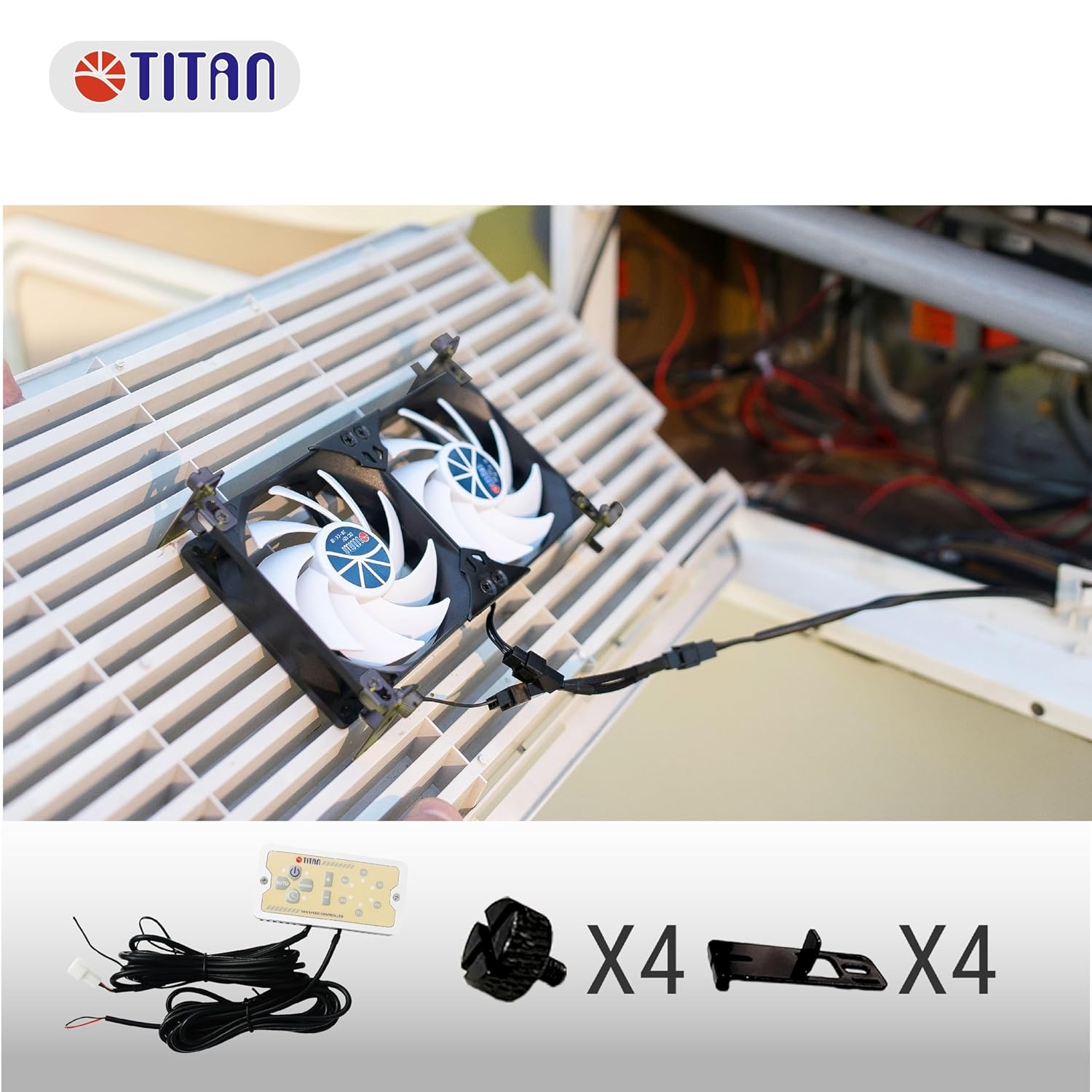TITAN TTC SC22 Koelkastventilator, nu met geïntegreerde gelijkrichter (120mm(V2+))