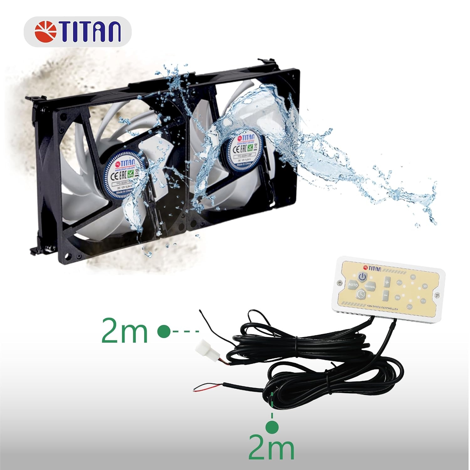 TITAN TTC SC22 Koelkastventilator, nu met geïntegreerde gelijkrichter (120mm(V2+))