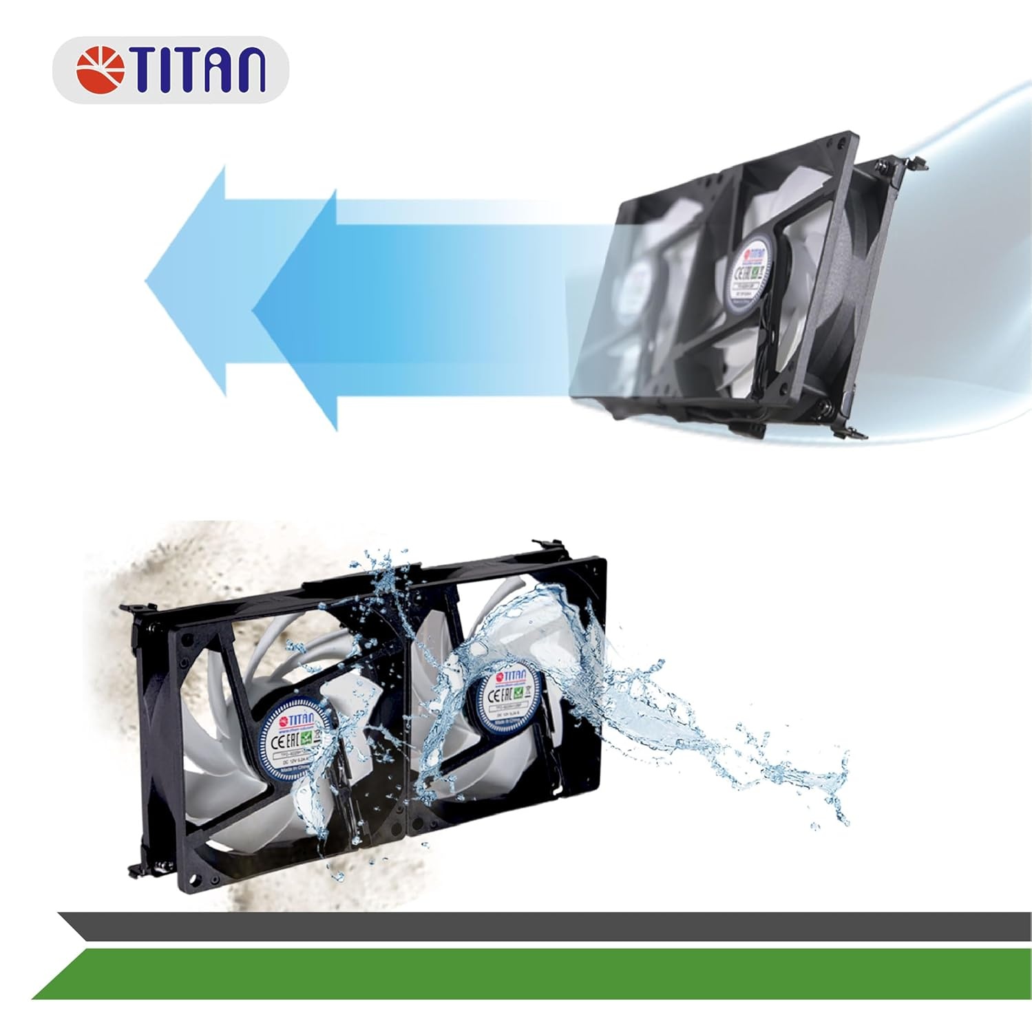 TITAN TTC SC22 Koelkastventilator, nu met geïntegreerde gelijkrichter (120mm(V2+))