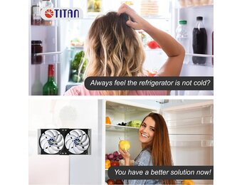 TITAN Dubbel Ventilatiesysteem 12V DC IP55 Waterdicht met Timer en Snelheidsregelaar - 90mm