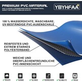 Platte Aanhangertarp 500g PVC, Waterdicht en Scheurvast, met Reflecterende Strepen (208 x 114 x 10 cm)
