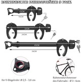 3x Fietsframehouder Fietsendrager - Universeel & Afsluitbaar - 33% Korting