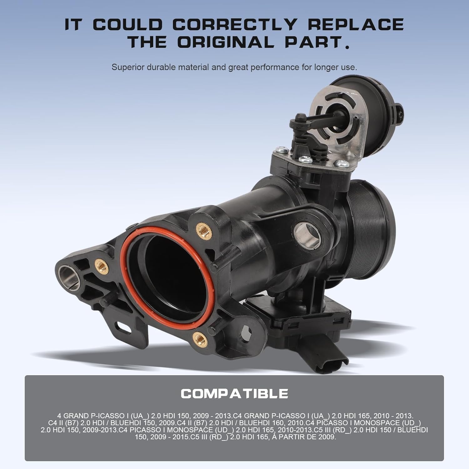 Gasklep voor C4 C5 DS4 DS5 308 3008 407 5008 508 Expert RCZ 2.0 HDi 0345G7 79675233680