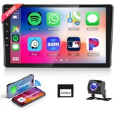Podofo Carplay Autoradio voor Fiat Panda 2003-2012, 9” Touchscreen Autoradio 2G+64G met Wireless Carplay Android Auto, Bluetooth/GPS/WiFi/FM/SWC/HiFi/USB+Roercamera