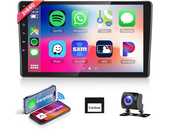 Podofo Carplay Autoradio voor Fiat Panda 2003-2012, 9” Touchscreen Autoradio 2G+64G met Wireless Carplay Android Auto, Bluetooth/GPS/WiFi/FM/SWC/HiFi/USB+Roercamera