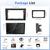 Podofo Carplay Autoradio voor Fiat Panda 2003-2012, 9” Touchscreen Autoradio 2G+64G met Wireless Carplay Android Auto, Bluetooth/GPS/WiFi/FM/SWC/HiFi/USB+Roercamera