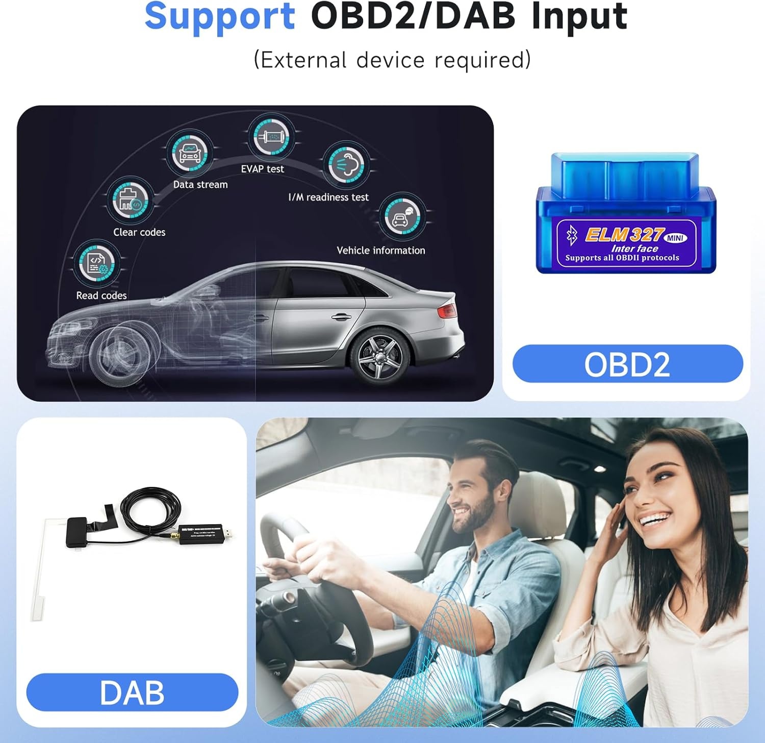 Podofo Carplay Autoradio voor Fiat Panda 2003-2012, 9” Touchscreen Autoradio 2G+64G met Wireless Carplay Android Auto, Bluetooth/GPS/WiFi/FM/SWC/HiFi/USB+Roercamera