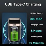 KEMEI Professionele Haar- en Baardtrimmer Set met Scheerapparaat, Draadloos, T-Blade, USB Oplaadbaar