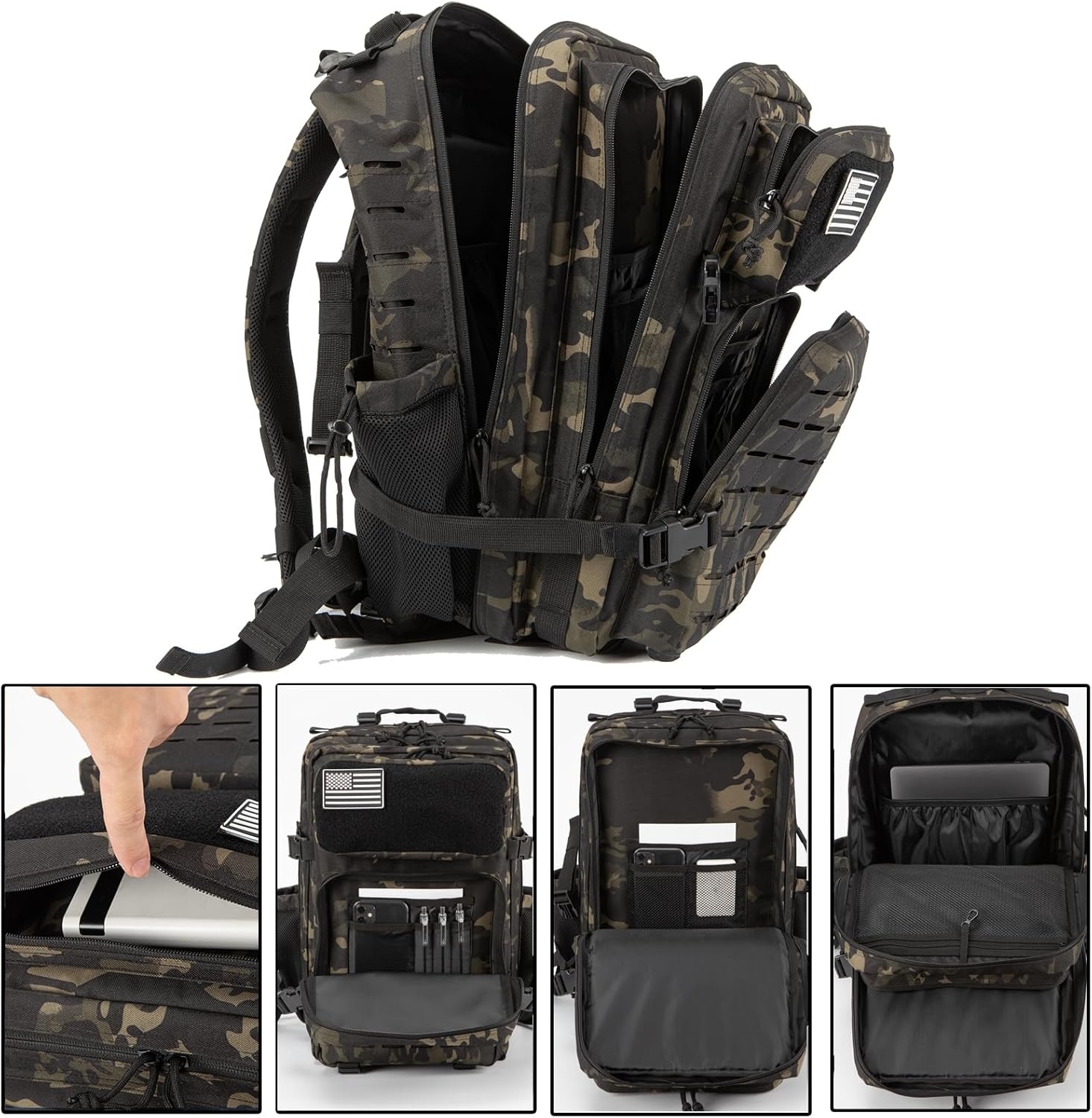 Tactische Rugzakken 25-45L - Molle Leger Tas 31% Korting