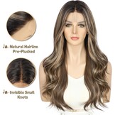 Sapphirewigs Bruine Golvende Kantpruik - 32% Korting!