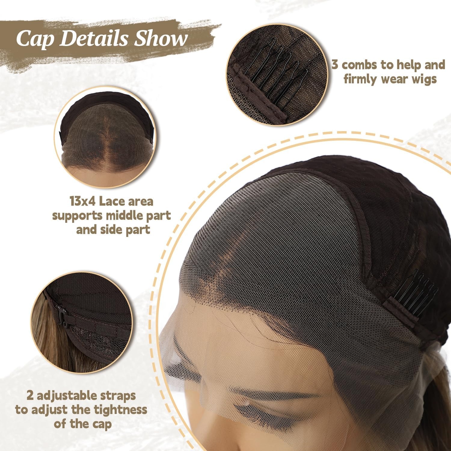 Sapphirewigs Bruine Golvende Kantpruik - 32% Korting!