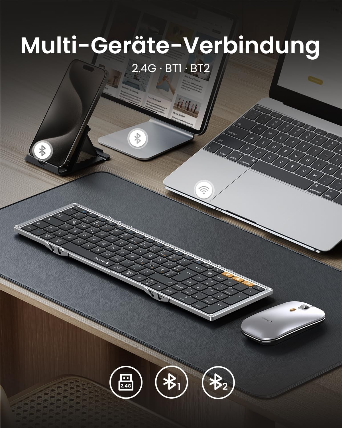 ProtoArc XKM01 Vouwbaar QWERTZ Toetsenbord & Muis - 32% Korting!