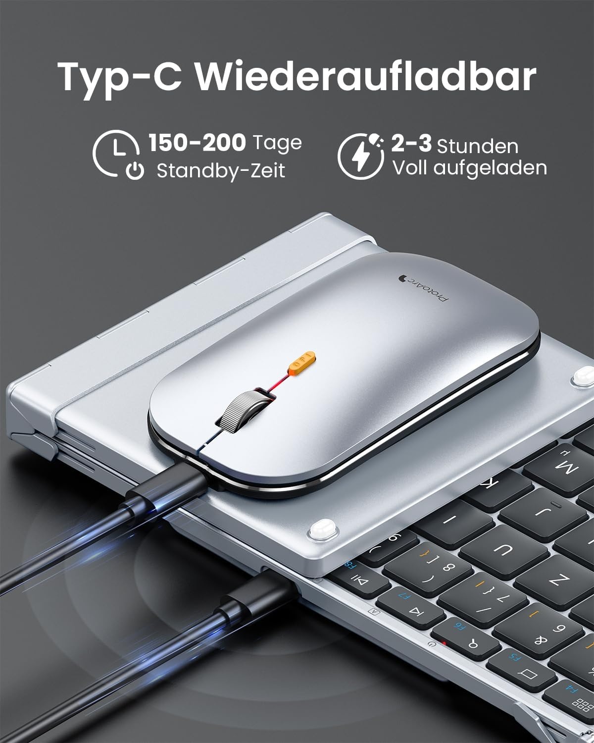 ProtoArc XKM01 Vouwbaar QWERTZ Toetsenbord & Muis - 32% Korting!