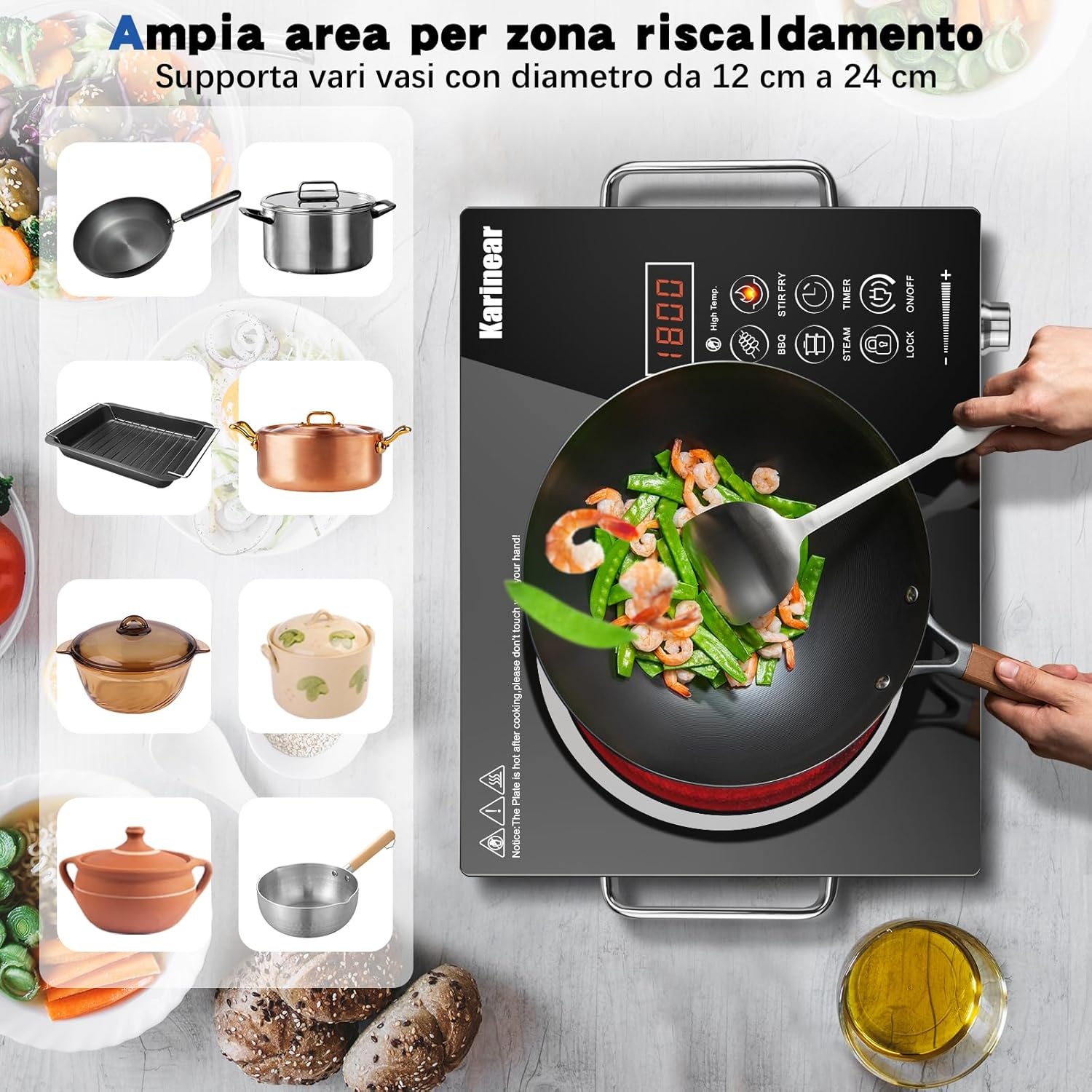 Karinear Keramische Kookplaat: Draagbaar, 2000W, 32% Korting