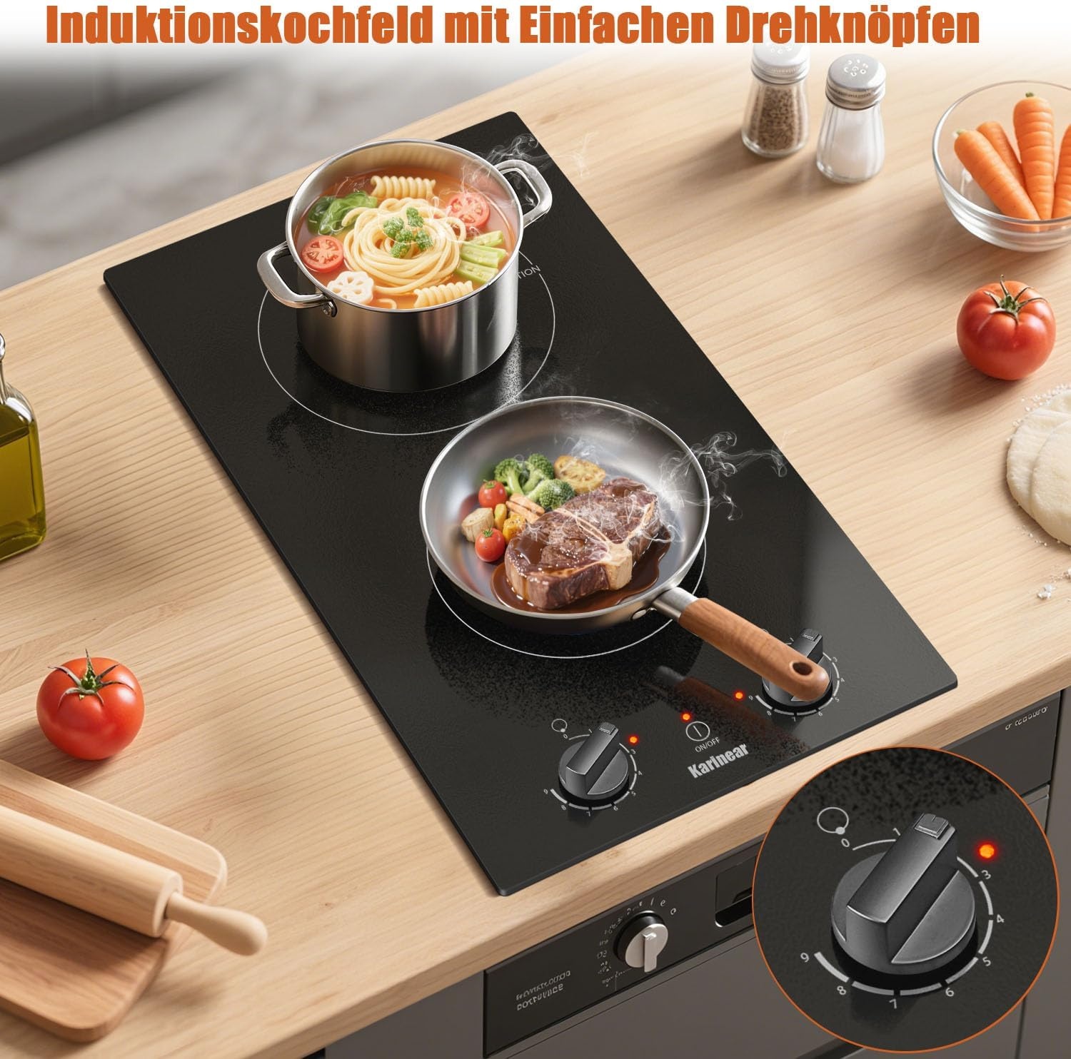 Karinear Inductiekookplaat 30cm | 2 Zones | 33% Korting