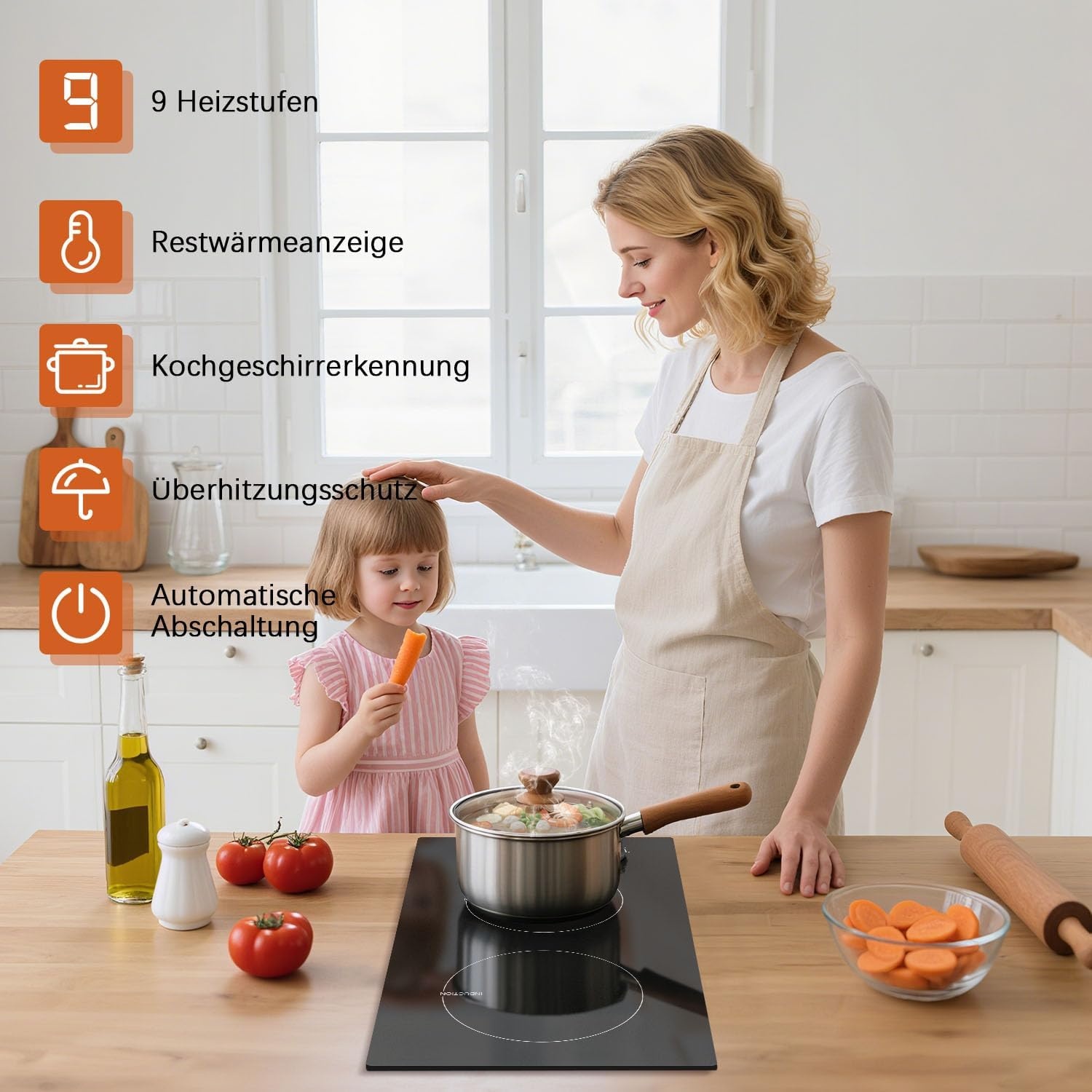 Karinear Inductiekookplaat 30cm | 2 Zones | 33% Korting