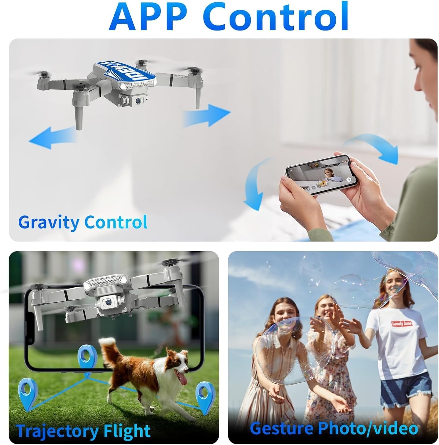 LE-IDEA Mini Drone IDEA12 Blauw - 30% Korting