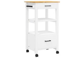 vidaXL Keukentrolley Monza Grenenhout - 66% Korting!