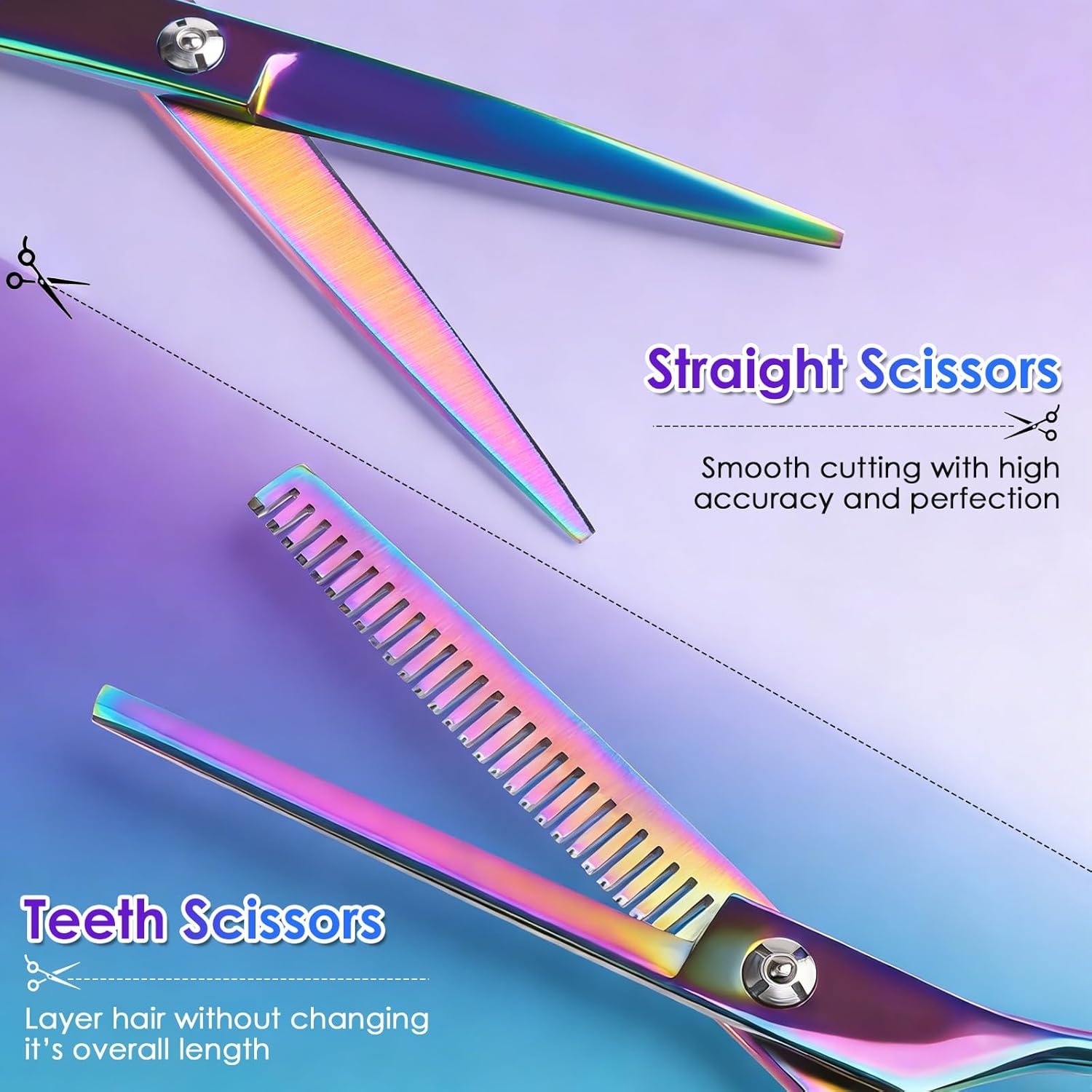 Lictin Kappersschaar Set RVS met Kam - 26% Korting