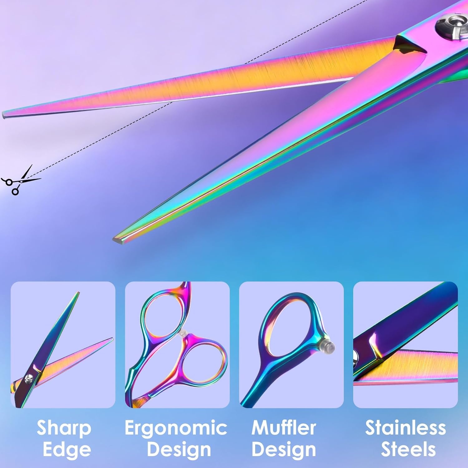 Lictin Kappersschaar Set RVS met Kam - 26% Korting