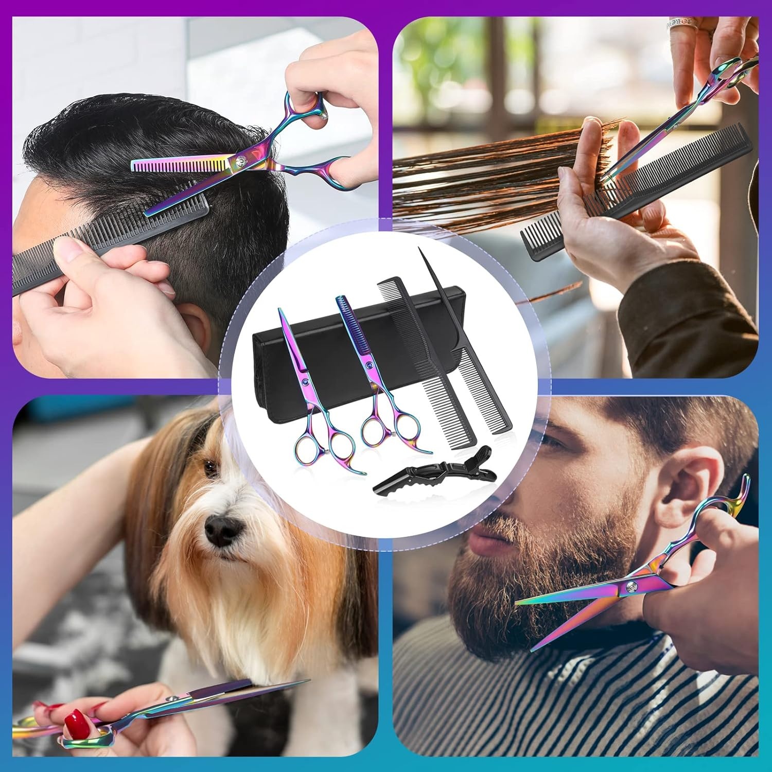 Lictin Kappersschaar Set RVS met Kam - 26% Korting