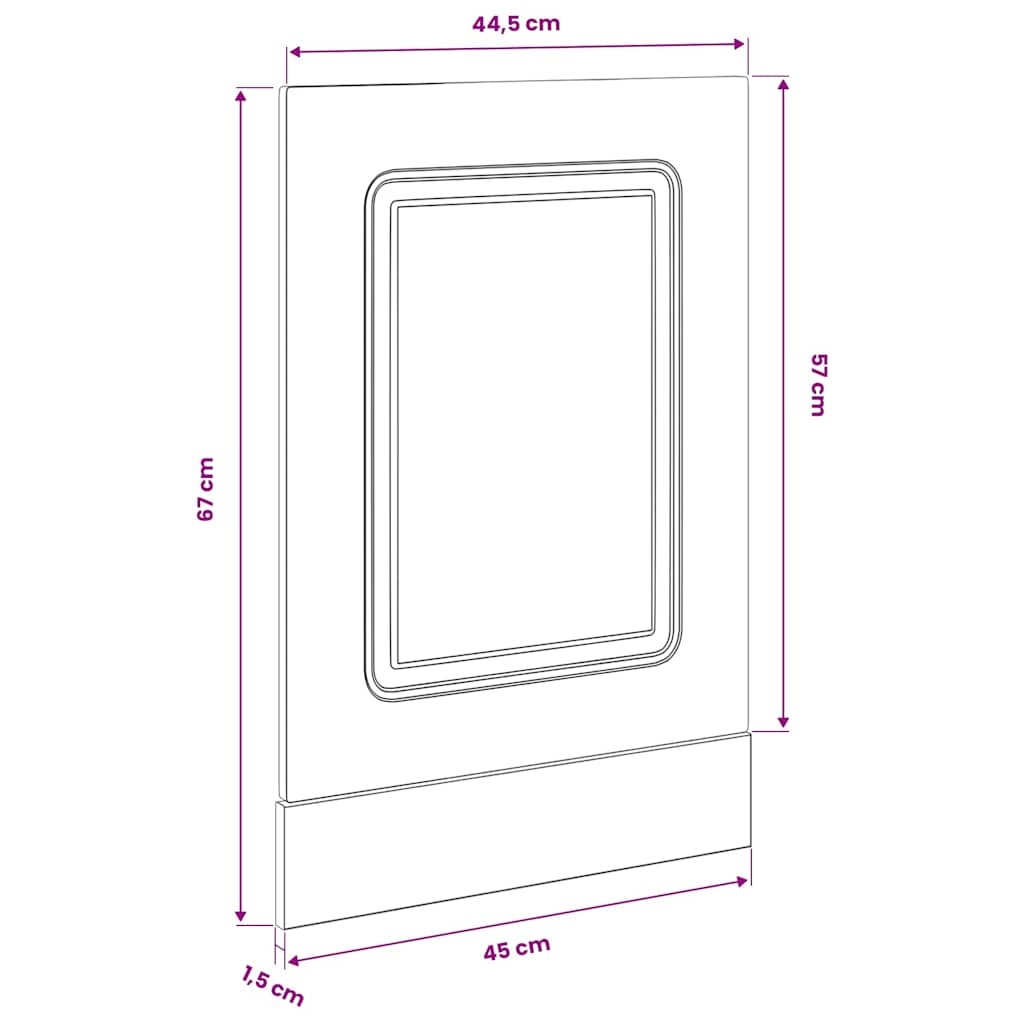 vidaXL Vaatwaspaneel Kalmar Eiken 45x67cm - 29% Korting!