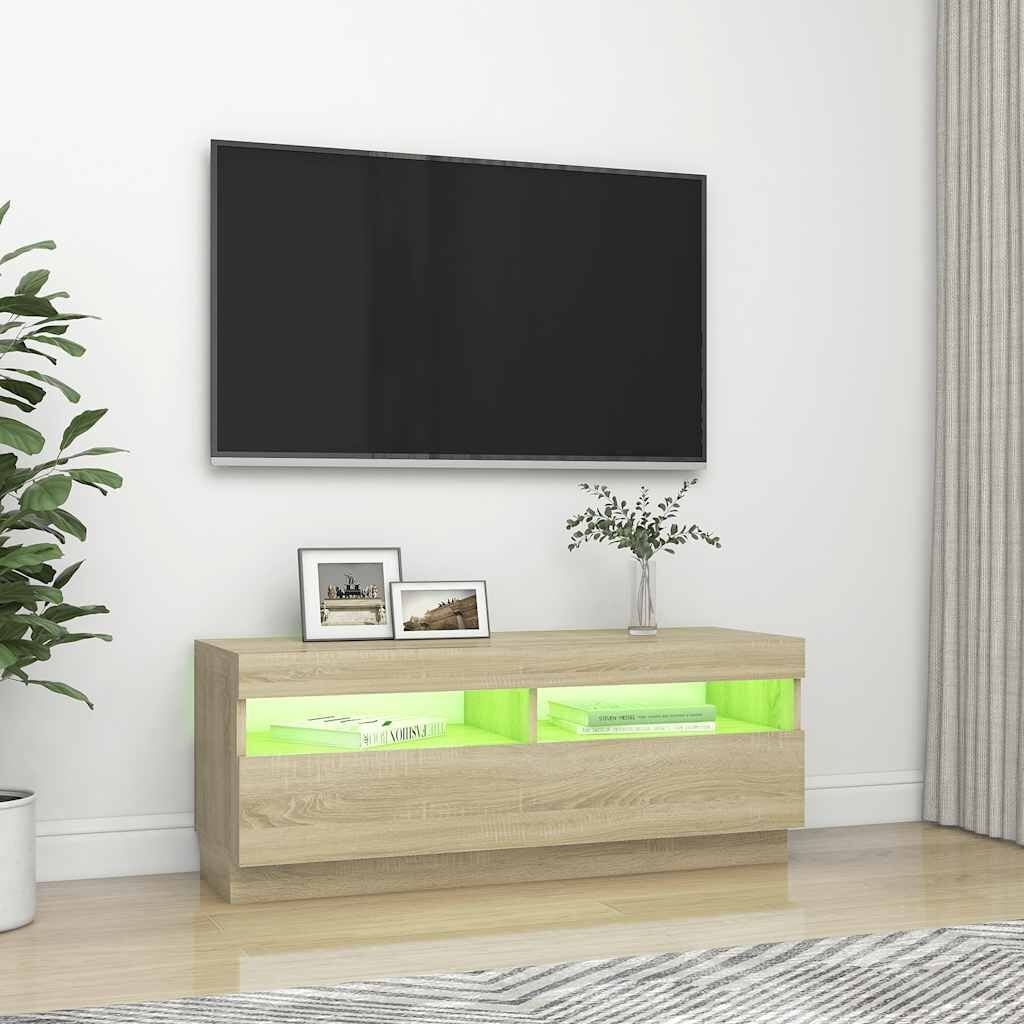 vidaXL TV-meubel Sonoma Eiken (100cm) met LED - 39% Korting!
