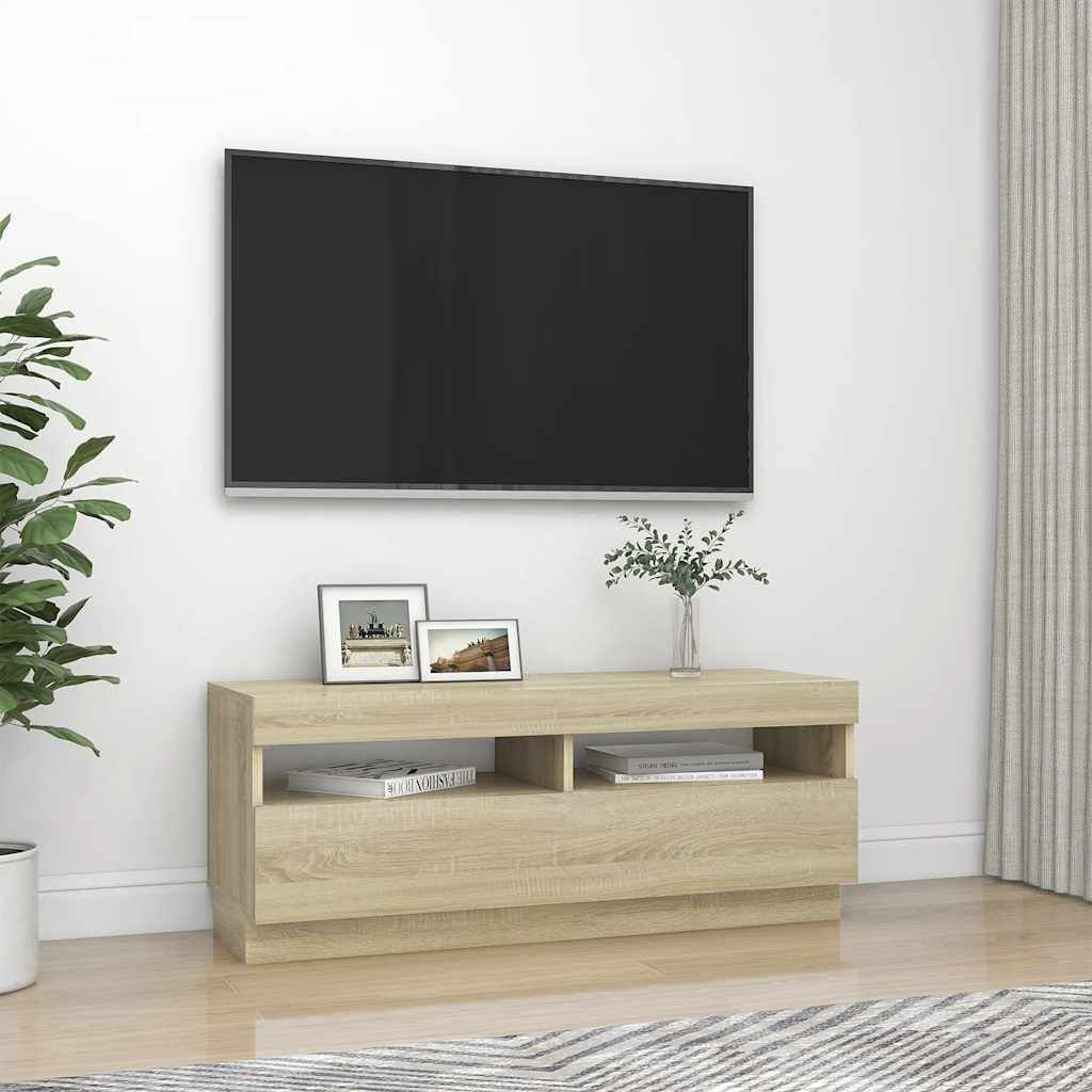 vidaXL TV-meubel Sonoma Eiken (100cm) met LED - 39% Korting!