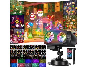 Litake Halloween/Kerstmis Projector - 20 Films, 10 Kleuren, IP44