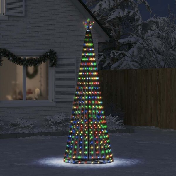 vidaXL LED-kerstboom 475 LEDs kleurrijk 247 cm