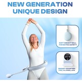 Verstelbare Smart Hula Hoop met Gewicht (70-110 cm) - Zwart/Grijs