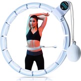 Verstelbare Smart Hula Hoop met Gewicht (70-110 cm) - Zwart/Grijs