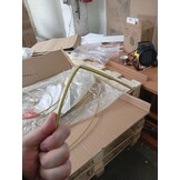 vidaXL Metalen kerstboom met standaard Goud 210 cm Poedergecoat staal