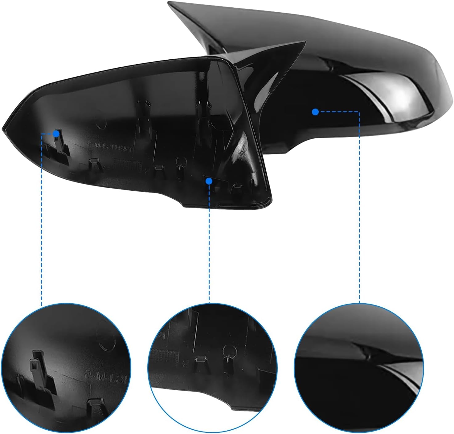 Spiegelkappen Set voor BMW 1 Serie F40/F53, 2 Serie F44, X1 F48/F49, X2 F39 en Toyota GR Supra