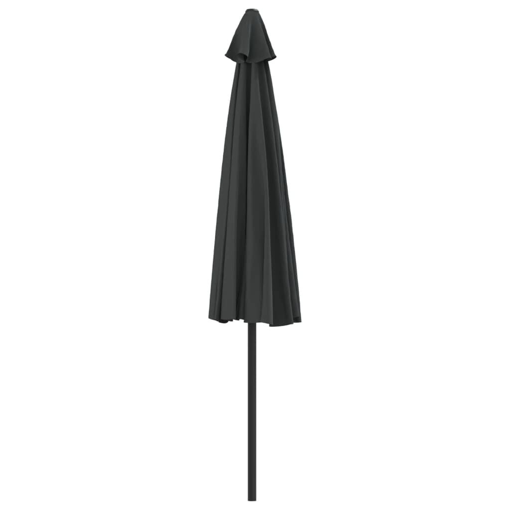 vidaXL Balkonparasol half met aluminium paal 300x155 cm antraciet