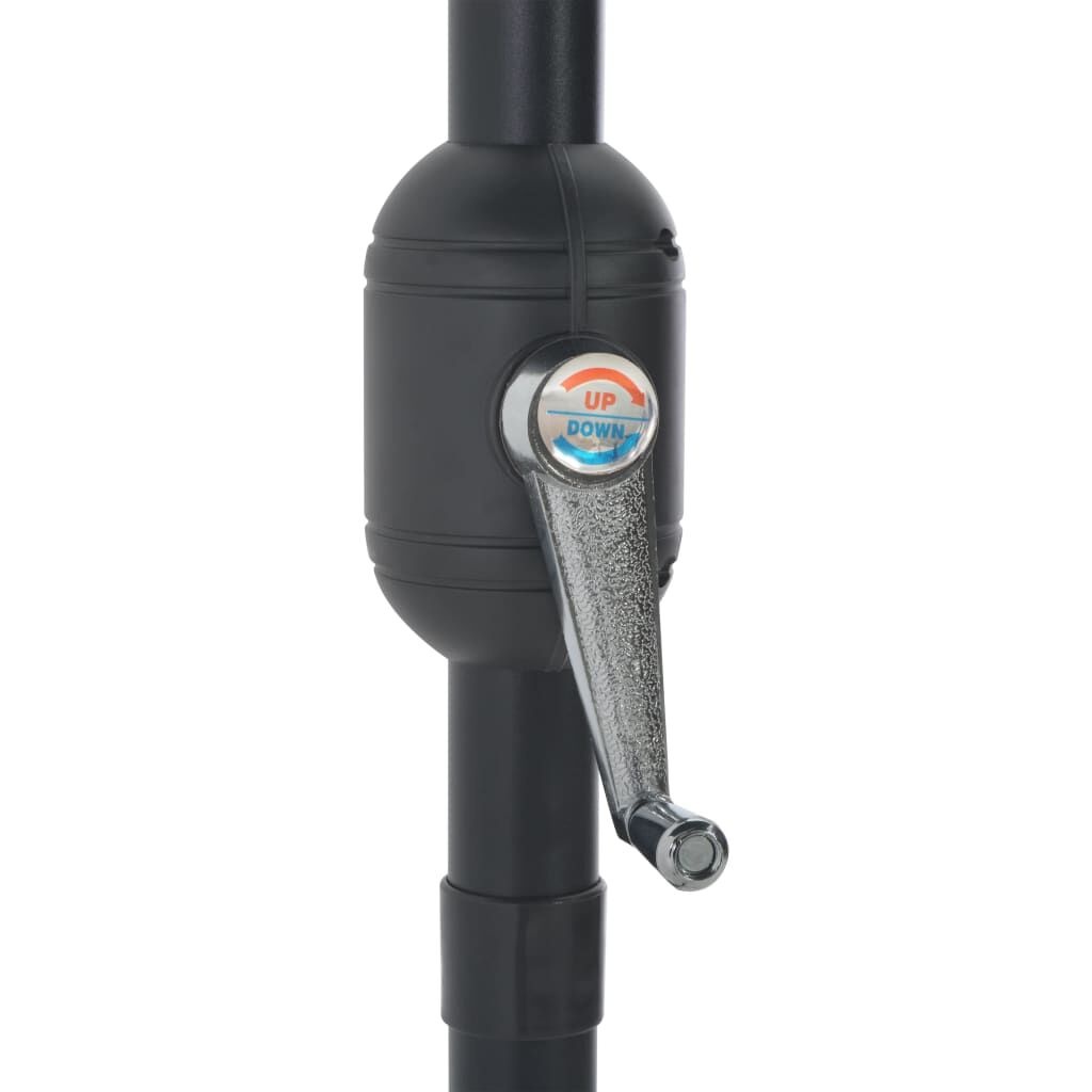 vidaXL Balkonparasol half met aluminium paal 300x155 cm antraciet