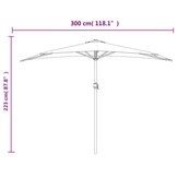 vidaXL Balkonparasol half met aluminium paal 300x155 cm antraciet