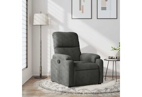 vidaXL Fauteuil Microvezel Donkergrijs - 34% Korting