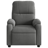 vidaXL Fauteuil Microvezel Donkergrijs - 34% Korting
