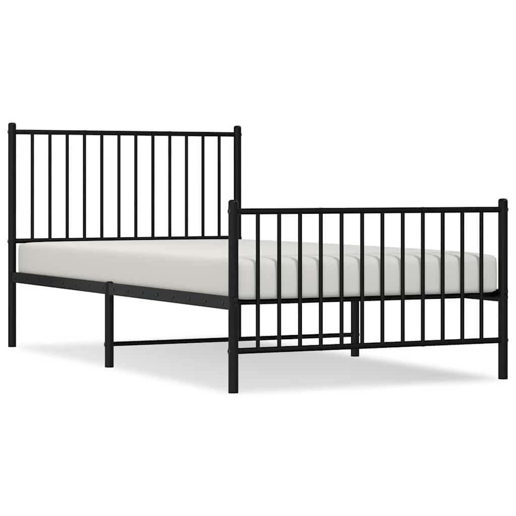 vidaXL Metalen Bedframe Zwart 100x200 cm | -45%