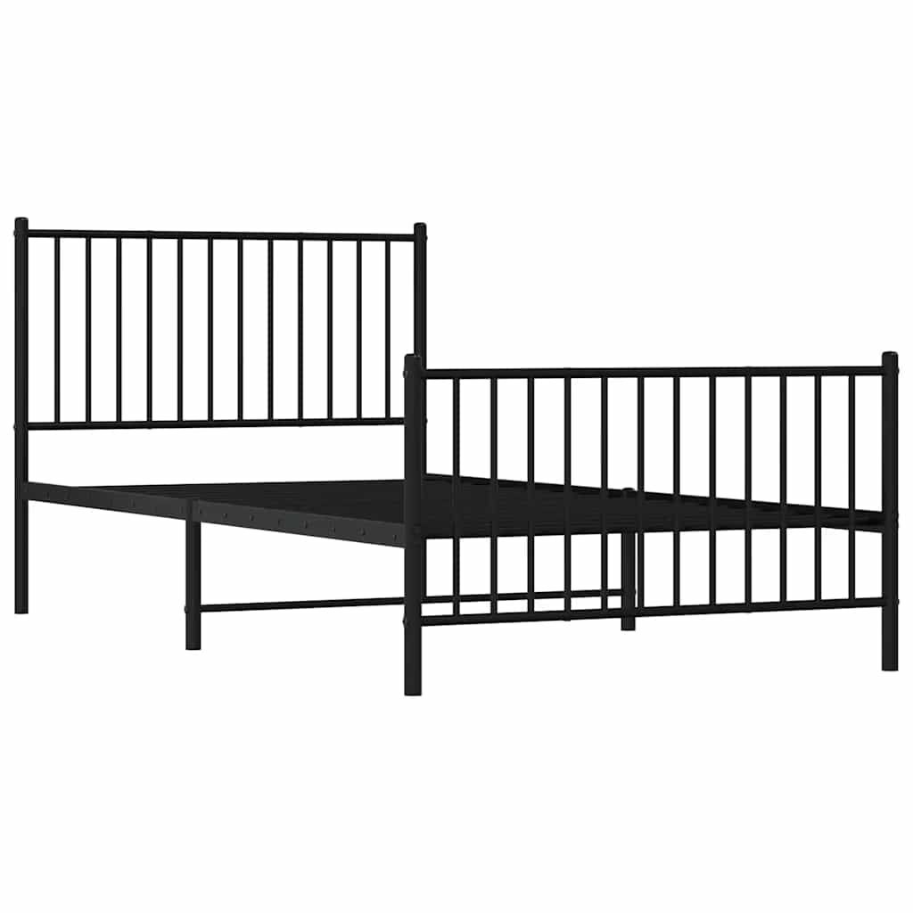 vidaXL Metalen Bedframe Zwart 100x200 cm | -45%